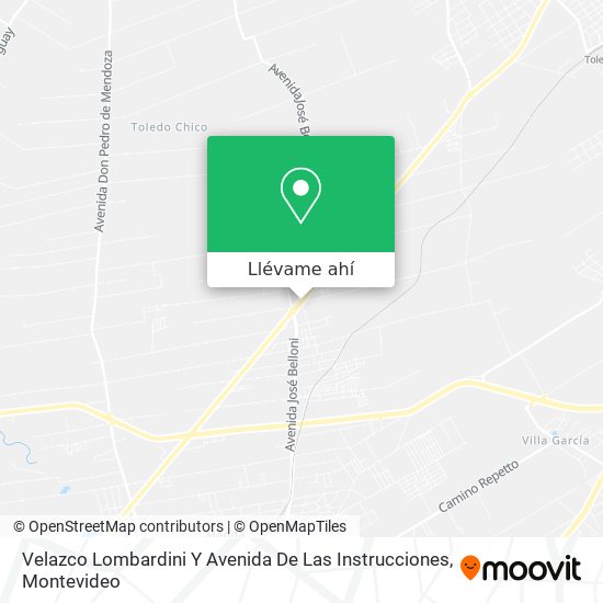Mapa de Velazco Lombardini Y Avenida De Las Instrucciones