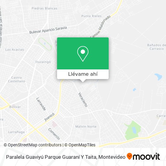 Mapa de Paralela Guaviyú Parque Guaraní Y Taita