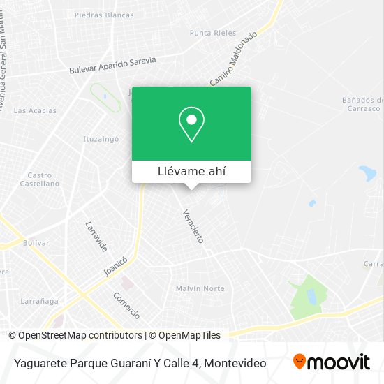 Mapa de Yaguarete Parque Guaraní Y Calle 4