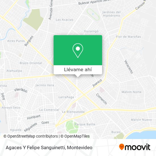 Mapa de Agaces Y Felipe Sanguinetti