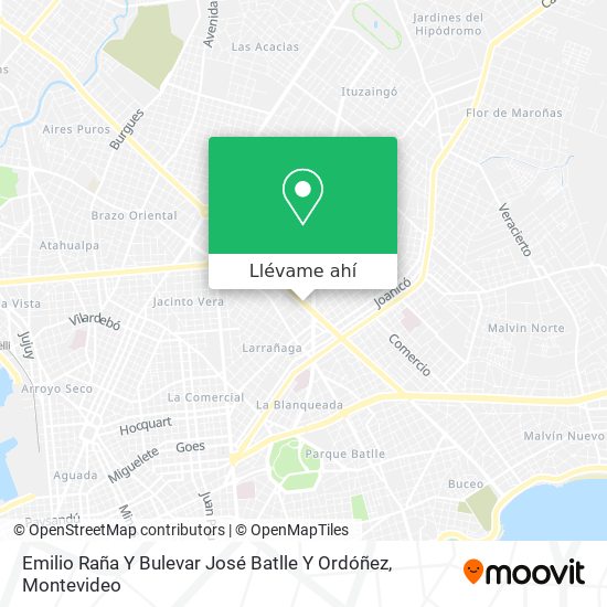 Mapa de Emilio Raña Y Bulevar José Batlle Y Ordóñez