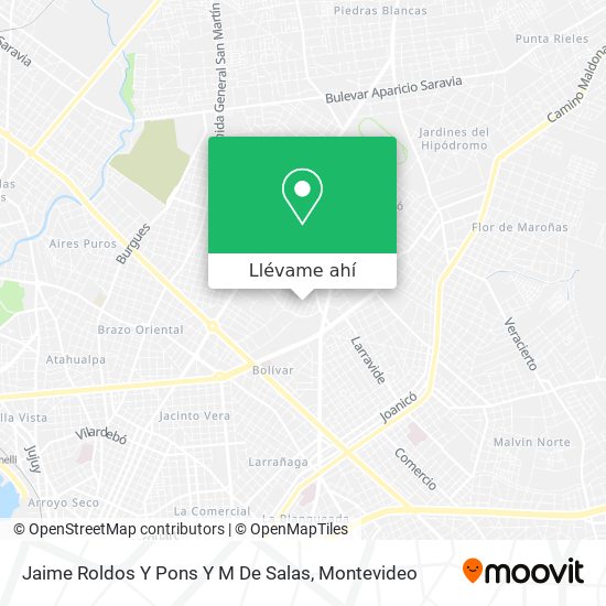 Mapa de Jaime Roldos Y Pons Y M De Salas