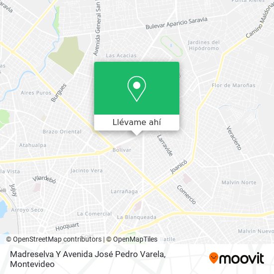 Mapa de Madreselva Y Avenida José Pedro Varela
