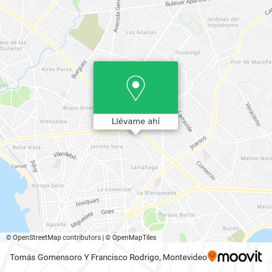 Mapa de Tomás Gomensoro Y Francisco Rodrigo