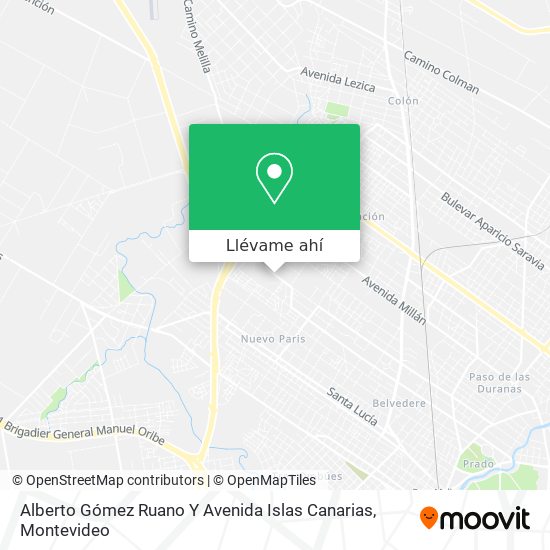Mapa de Alberto Gómez Ruano Y Avenida Islas Canarias