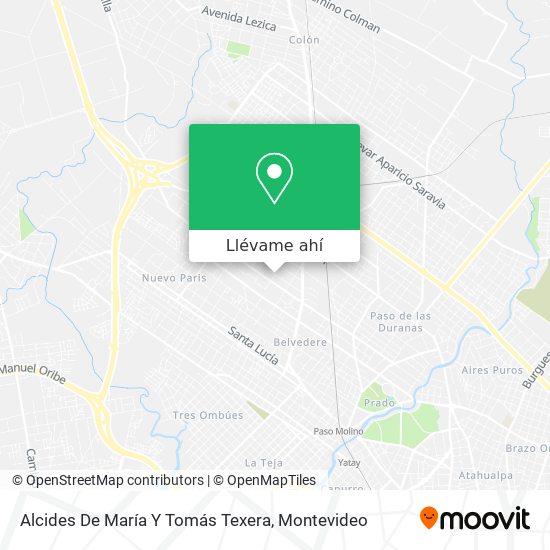 Mapa de Alcides De María Y Tomás Texera