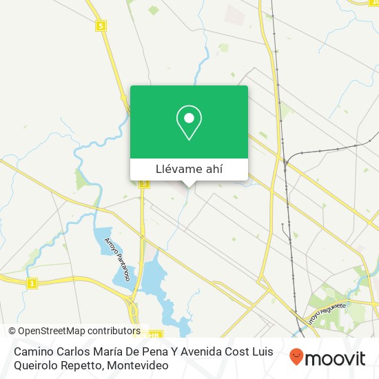 Mapa de Camino Carlos María De Pena Y Avenida Cost Luis Queirolo Repetto