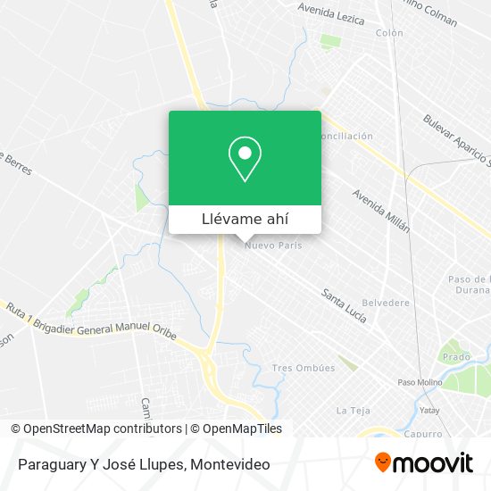 Mapa de Paraguary Y José Llupes
