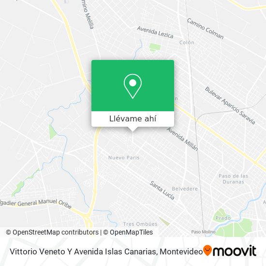 Mapa de Vittorio Veneto Y Avenida Islas Canarias