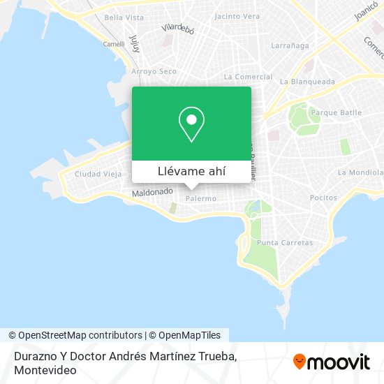 Mapa de Durazno Y Doctor Andrés Martínez Trueba