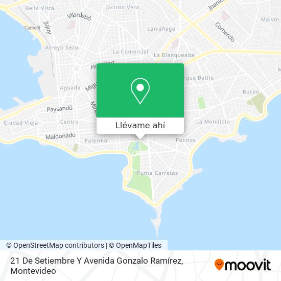 Mapa de 21 De Setiembre Y Avenida Gonzalo Ramírez