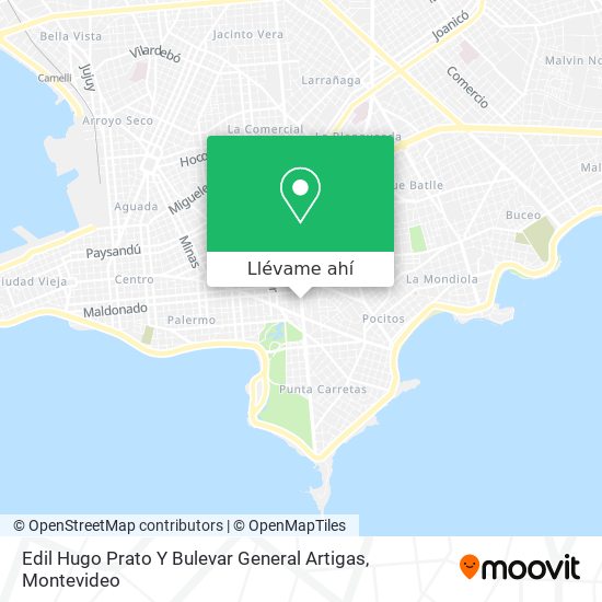Mapa de Edil Hugo Prato Y Bulevar General Artigas
