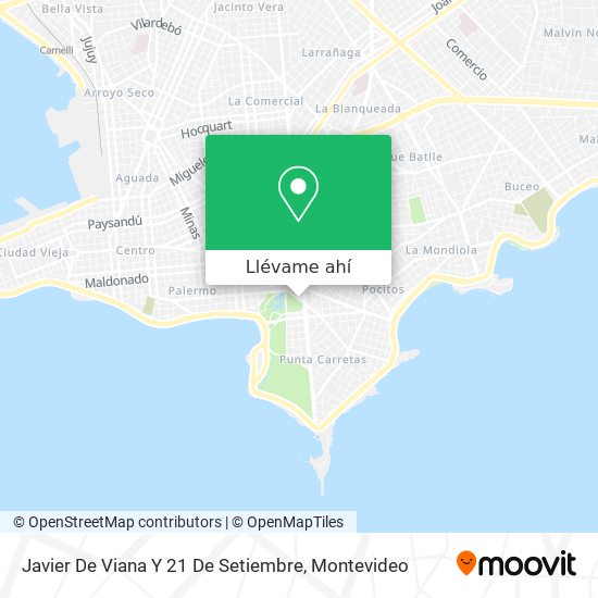 Mapa de Javier De Viana Y 21 De Setiembre