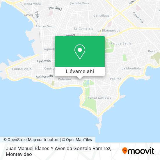 Mapa de Juan Manuel Blanes Y Avenida Gonzalo Ramírez