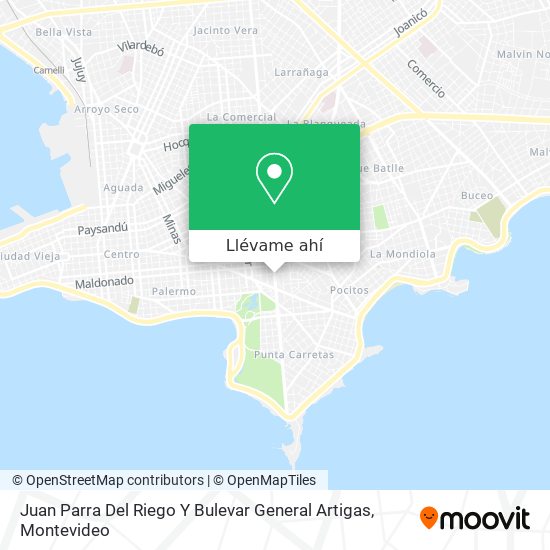 Mapa de Juan Parra Del Riego Y Bulevar General Artigas