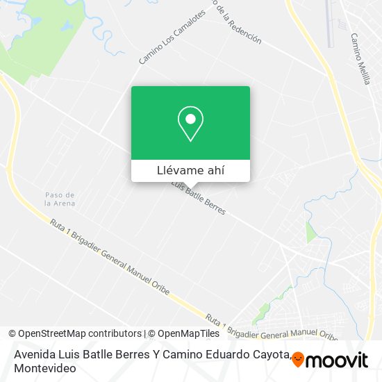 Mapa de Avenida Luis Batlle Berres Y Camino Eduardo Cayota