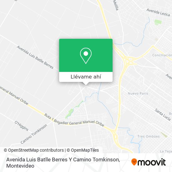 Mapa de Avenida Luis Batlle Berres Y Camino Tomkinson