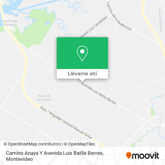 Mapa de Camino Anaya Y Avenida Luis Batlle Berres