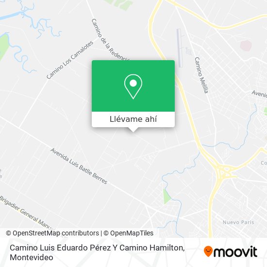Mapa de Camino Luis Eduardo Pérez Y Camino Hamilton