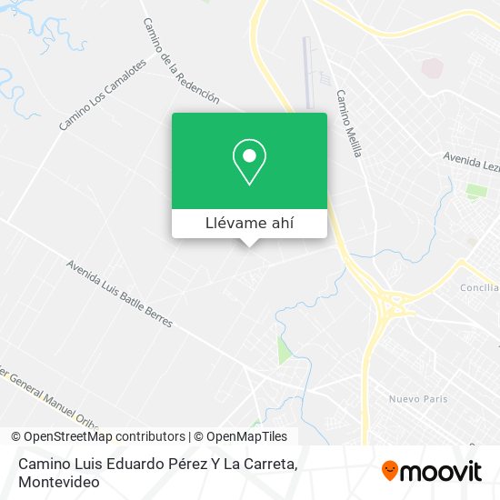 Mapa de Camino Luis Eduardo Pérez Y La Carreta