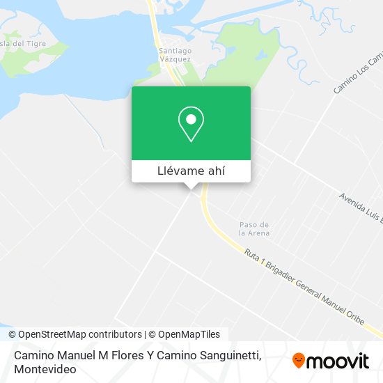 Mapa de Camino Manuel M Flores Y Camino Sanguinetti