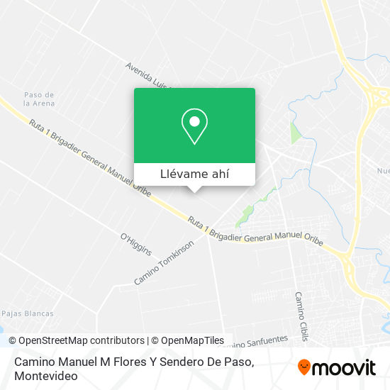 Mapa de Camino Manuel M Flores Y Sendero De Paso