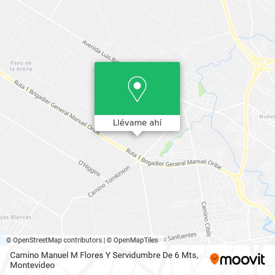 Mapa de Camino Manuel M Flores Y Servidumbre De 6 Mts
