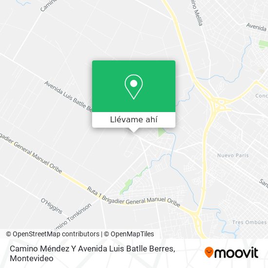 Mapa de Camino Méndez Y Avenida Luis Batlle Berres