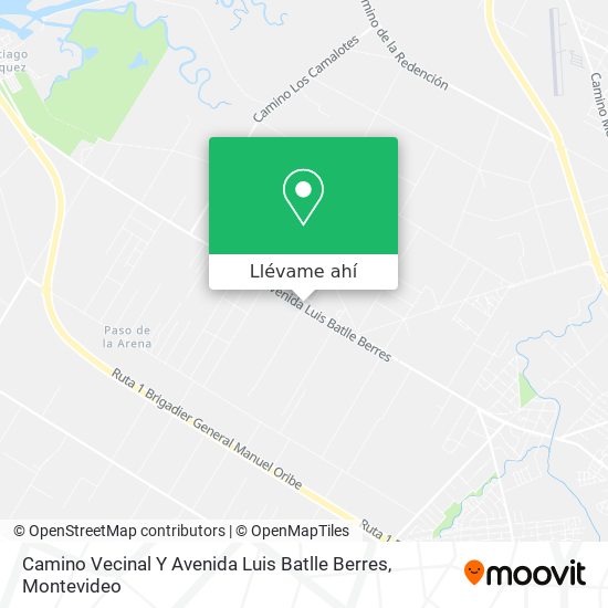 Mapa de Camino Vecinal Y Avenida Luis Batlle Berres