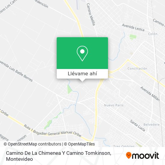 Mapa de Camino De La Chimenea Y Camino Tomkinson