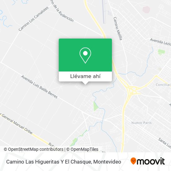 Mapa de Camino Las Higueritas Y El Chasque