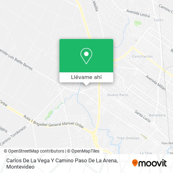 Mapa de Carlos De La Vega Y Camino Paso De La Arena