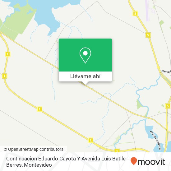 Mapa de Continuación Eduardo Cayota Y Avenida Luis Batlle Berres