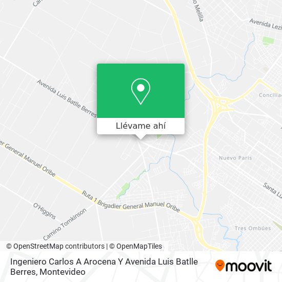 Mapa de Ingeniero Carlos A Arocena Y Avenida Luis Batlle Berres