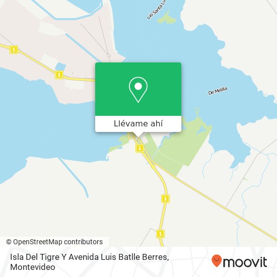 Mapa de Isla Del Tigre Y Avenida Luis Batlle Berres