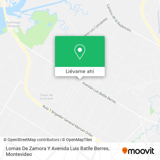 Mapa de Lomas De Zamora Y Avenida Luis Batlle Berres