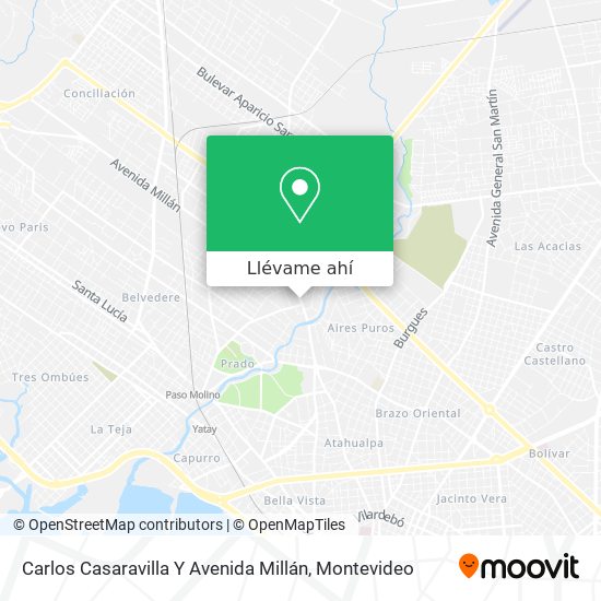 Mapa de Carlos Casaravilla Y Avenida Millán