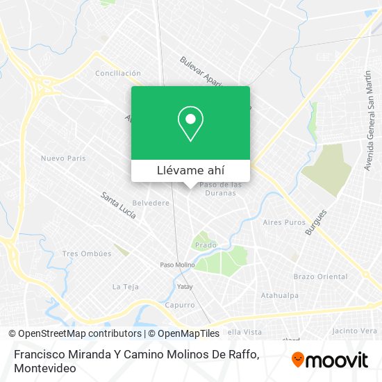 Mapa de Francisco Miranda Y Camino Molinos De Raffo