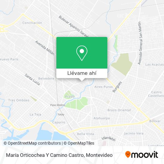 Mapa de María Orticochea Y Camino Castro