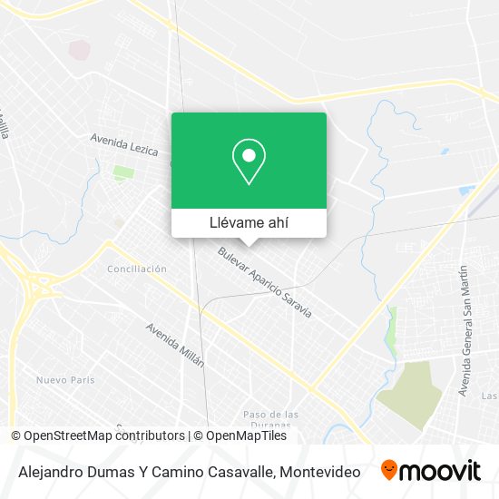 Mapa de Alejandro Dumas Y Camino Casavalle