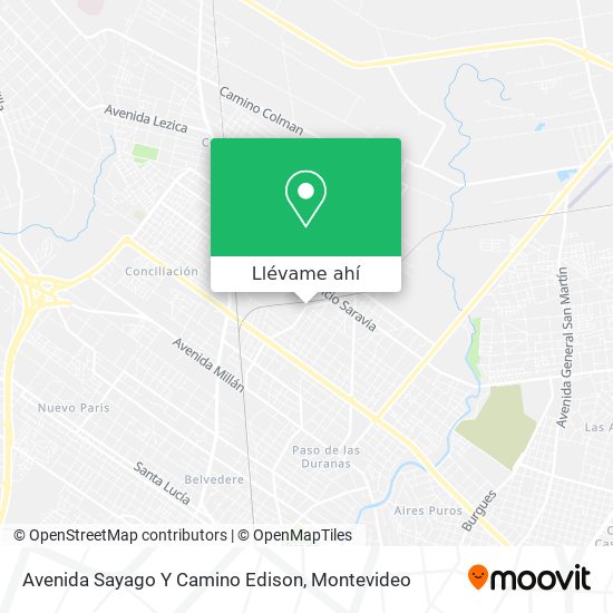 Mapa de Avenida Sayago Y Camino Edison