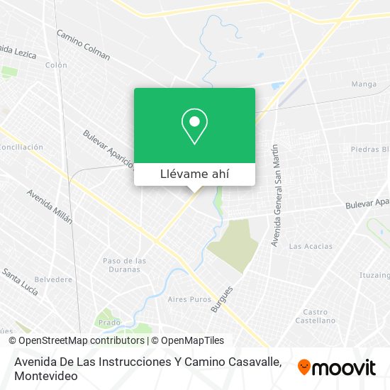 Mapa de Avenida De Las Instrucciones Y Camino Casavalle