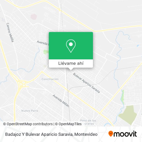 Mapa de Badajoz Y Bulevar Aparicio Saravia