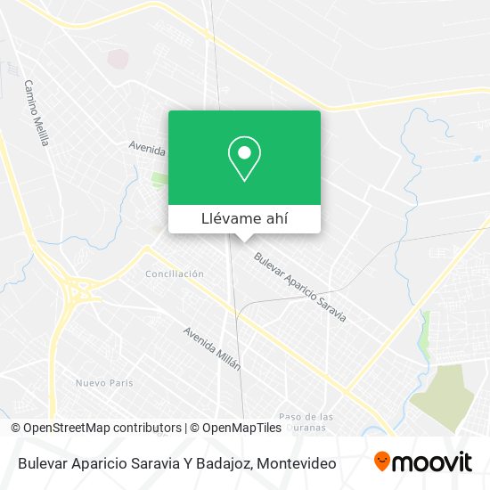 Mapa de Bulevar Aparicio Saravia Y Badajoz