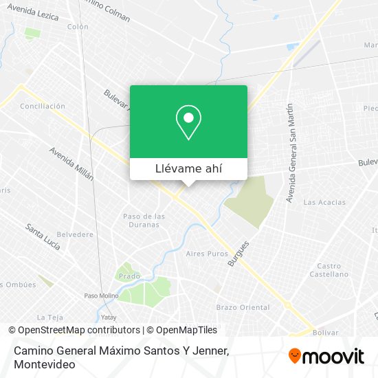Mapa de Camino General Máximo Santos Y Jenner