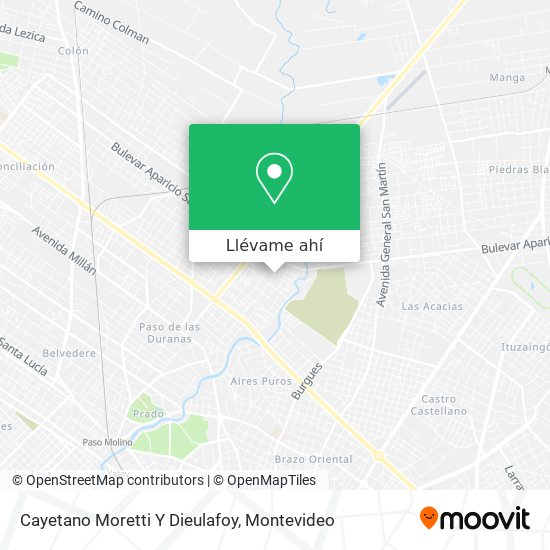 Mapa de Cayetano Moretti Y Dieulafoy
