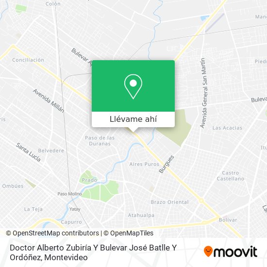 Mapa de Doctor Alberto Zubiría Y Bulevar José Batlle Y Ordóñez