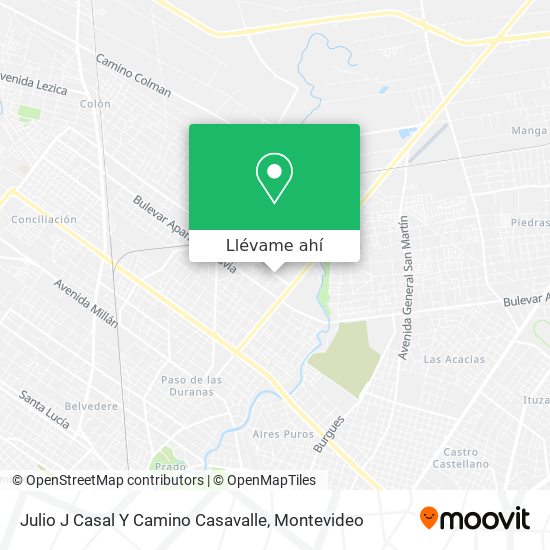 Mapa de Julio J Casal Y Camino Casavalle
