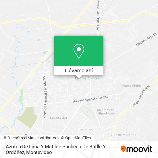 Mapa de Azotea De Lima Y Matilde Pacheco De Batlle Y Ordóñez