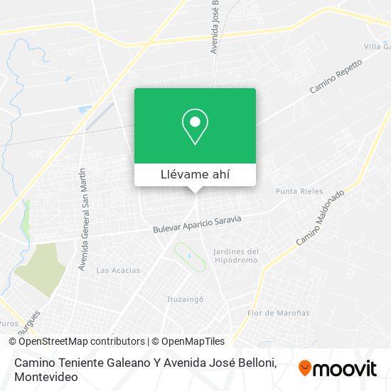 Mapa de Camino Teniente Galeano Y Avenida José Belloni